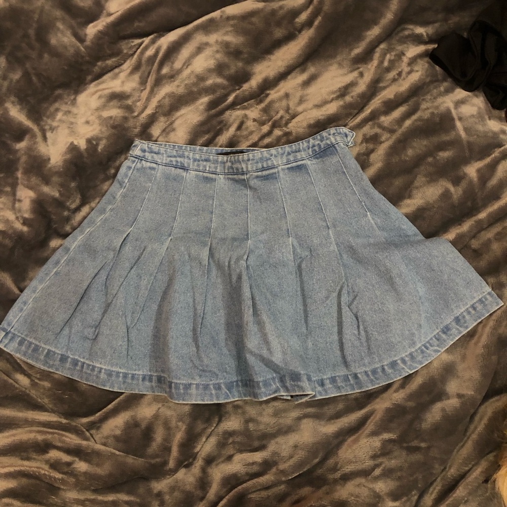 Blue jean tennis skirt